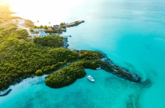Shallow turquoise waters and sandy cay shores in the Abaco Islands, the yachting capital of a Bahamas yacht charter