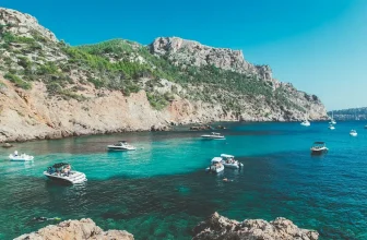 Crystal clear azure water in a protected rocky cove (cala) in Mallorca, a highlights of a Mallorca yacht charter