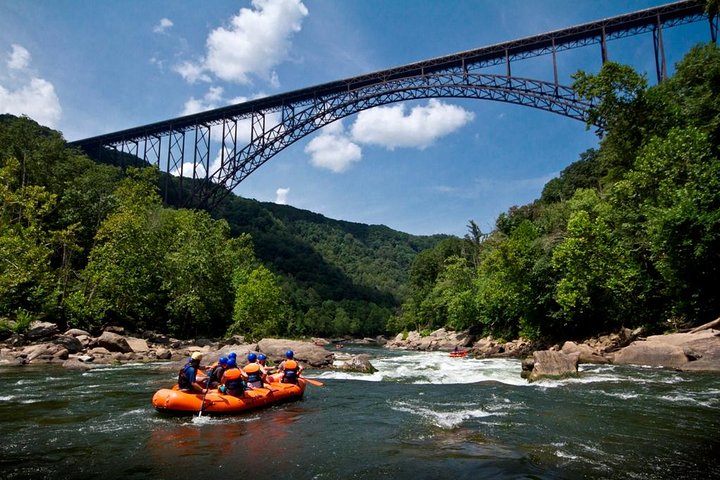 Fayette Station Rapid and New River Gorge Bridge - Lower New River Whitewater Rafting Trip