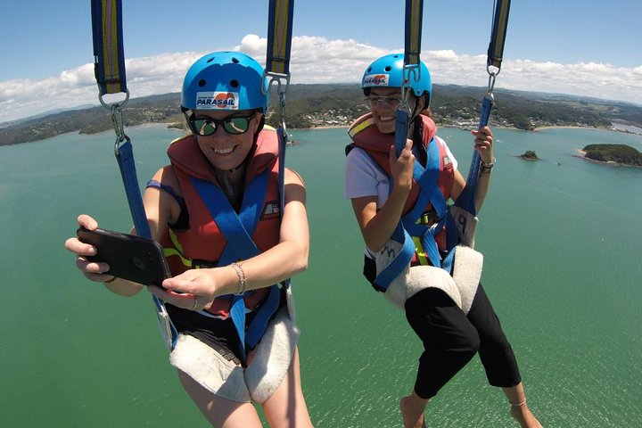 tandem parasail in the bay of islands - Parasailing Adventure Over the Bay of Islands