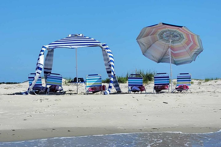 Optional beach chairs, cabana and umbrella for additional charge - 3 hour Private Afternoon Boat Ride and Beach Excursion