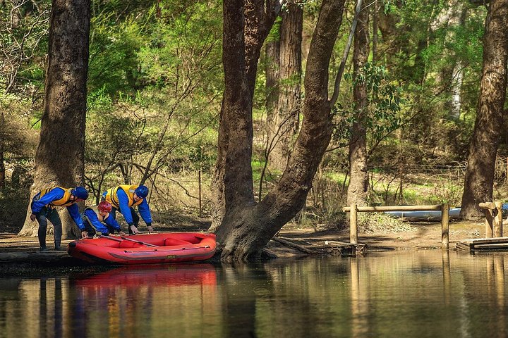 Getting on the water at Yarragil in Lane Poole Reserve. - Dwellingup: Fast Water Rafting self-guided tour