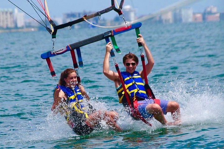 Dip in the water - Parasail Flights at Madeira Beach