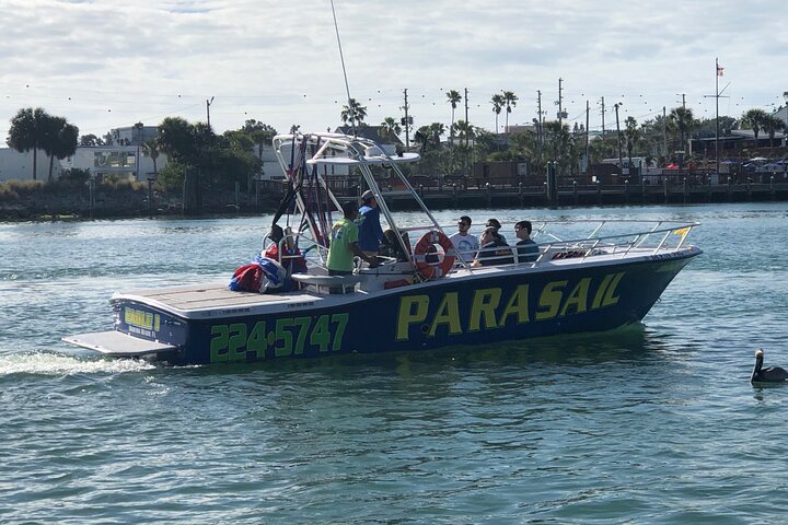 Departing on Eagle I - Parasail Flights at Madeira Beach