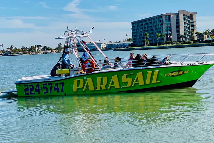 Departing on Eagle II - Parasail Flights at Madeira Beach