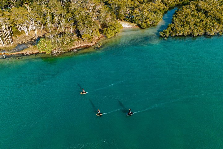Noosa River provides the perfect backdrop - Fliteboard eFoil Lesson and Experience in Noosa
