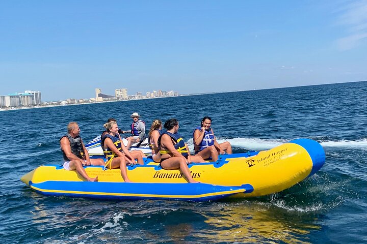 Banana Boat Rides are fun for the whole family. - Small-Group Banana Boat Ride at Miramar Beach Destin