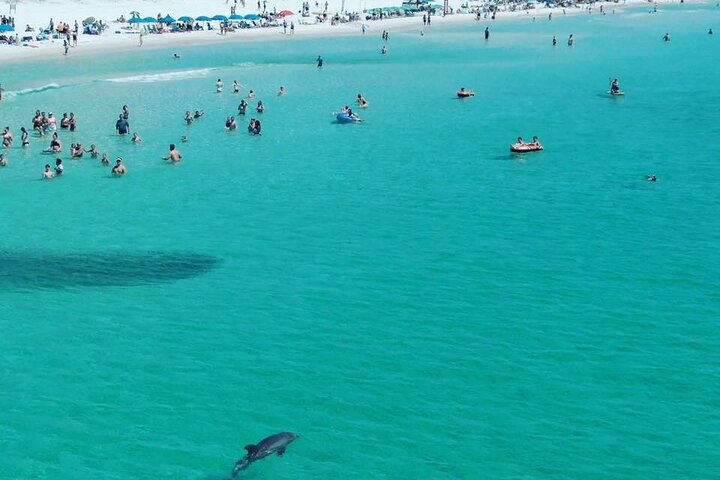 Our beautiful white sand beach with crystal clear emerald water. - Small-Group Banana Boat Ride at Miramar Beach Destin