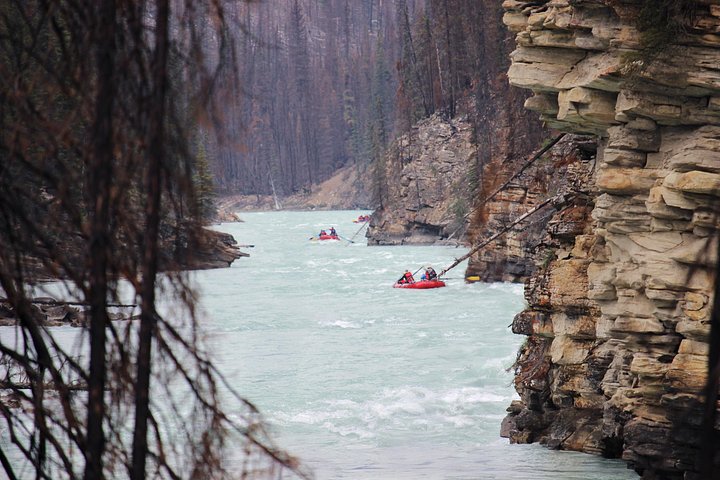 Misty morning views through the Athabasca Canyon - Athabasca Canyon Run Family Rafting: Class II Plus Rapids