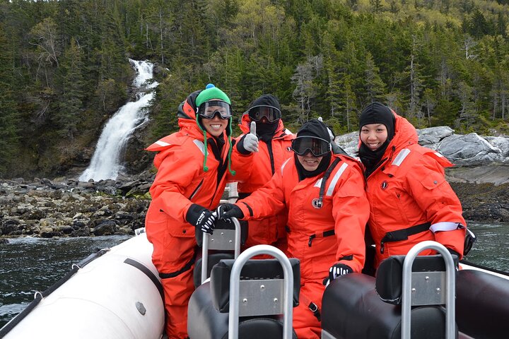 Exposure suits and all the gear to keep you warm and dry are provided. - Ocean Raft Alaska