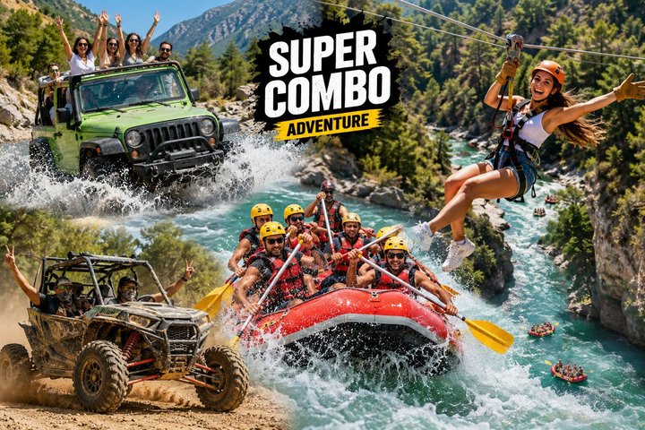 Antalya Super Combo W/Rafting ,Jeep Safari ,Quad Biking & Zipline - Photo 1