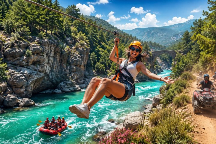 River Rafting, Ziplineing & Quad Safari with Transfer from Belek - Photo 1