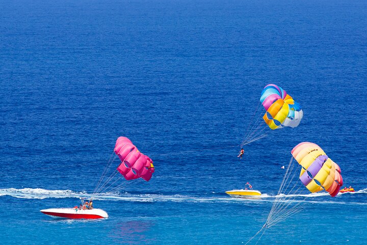 mediternian sea. - Parasailing Water Activity.. (Full Adrenaline)