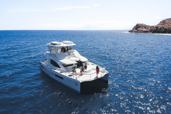 Relax onboard this stunning catamaran - Cabo Half-Day Snorkel Adventure with Lunch and Open Bar