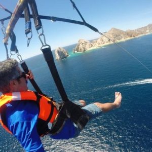 Really high up there, you feel like you're flying! - Single or Double Parasailing in Cabo with Views of The Arch