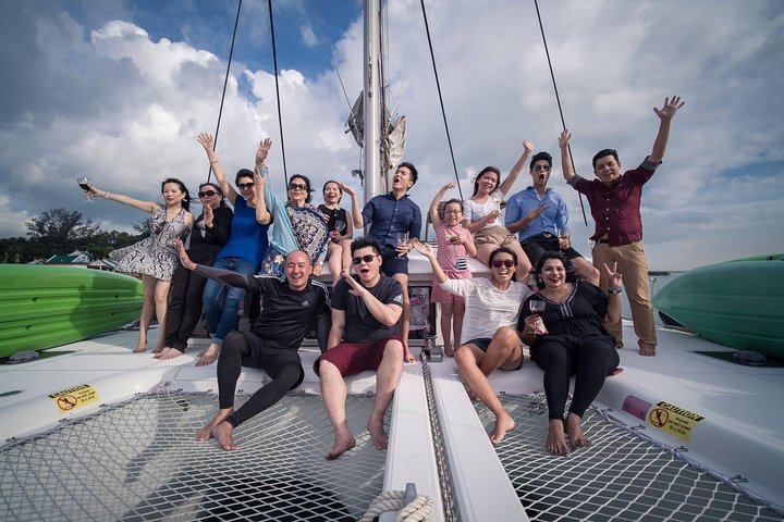 Fun for all ages - Singapore Sunset and Morning Cruise On A Luxury Catamaran