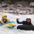 Whitewater swimming (Hydrospeed) on the Durance